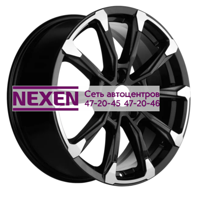 Khomen Wheels 7,5x18/5x114,3 ET53 D54,1 KHW1808 (Geely Coolray) Black-FP