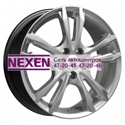 K&K 6x16/5x100 ET40 D67,1 Samara (КС866) Сильвер SK
