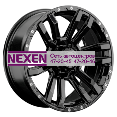 LS 9x18/6x139,7 ET15 D106,1 1339 BK (конус, Колпак+лого)