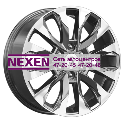 Premium Series 8x20/6x139,7 ET38 D67,1 КР007 (Pajero Sport) Diamond Gloss Graphite