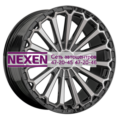 LS FlowForming 9x20/6x139,7 ET25 D100,1 RC80 BKF (конус, Колпак+лого)