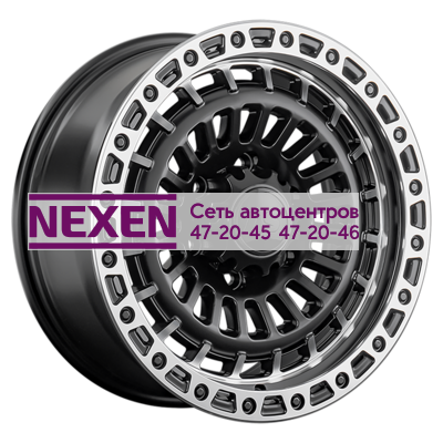 LS 8,5x17/6x139,7 ET25 D100,1 1348 BKSL (конус, Колпак+лого)