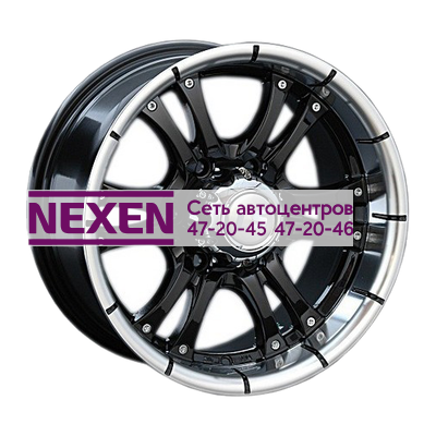 LS 8x16/6x139,7 ET10 D107,1 161 BKL (конус, Колпак+лого)
