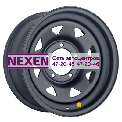 Off-Road Wheels 7x16/5x139,7 ET0 D110 УАЗ Черный матовый (треуг. мелкий)