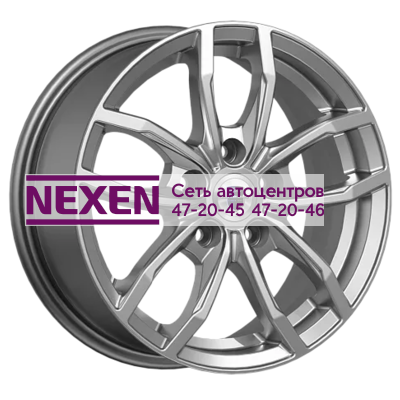 K&K 6,50x15/5x100 ET38 D57,1 Фрост (КС1048) Дарк платинум