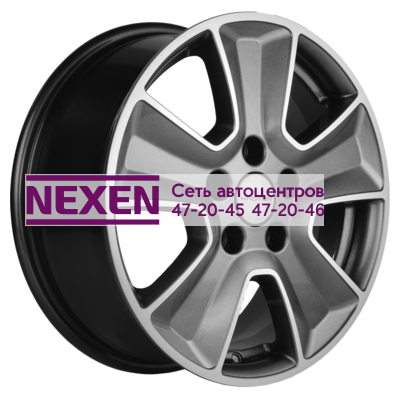 Khomen Wheels 6,5x16/5x114,3 ET45 D54,1 KHW1601 (Geely Coolray) Gray-FP